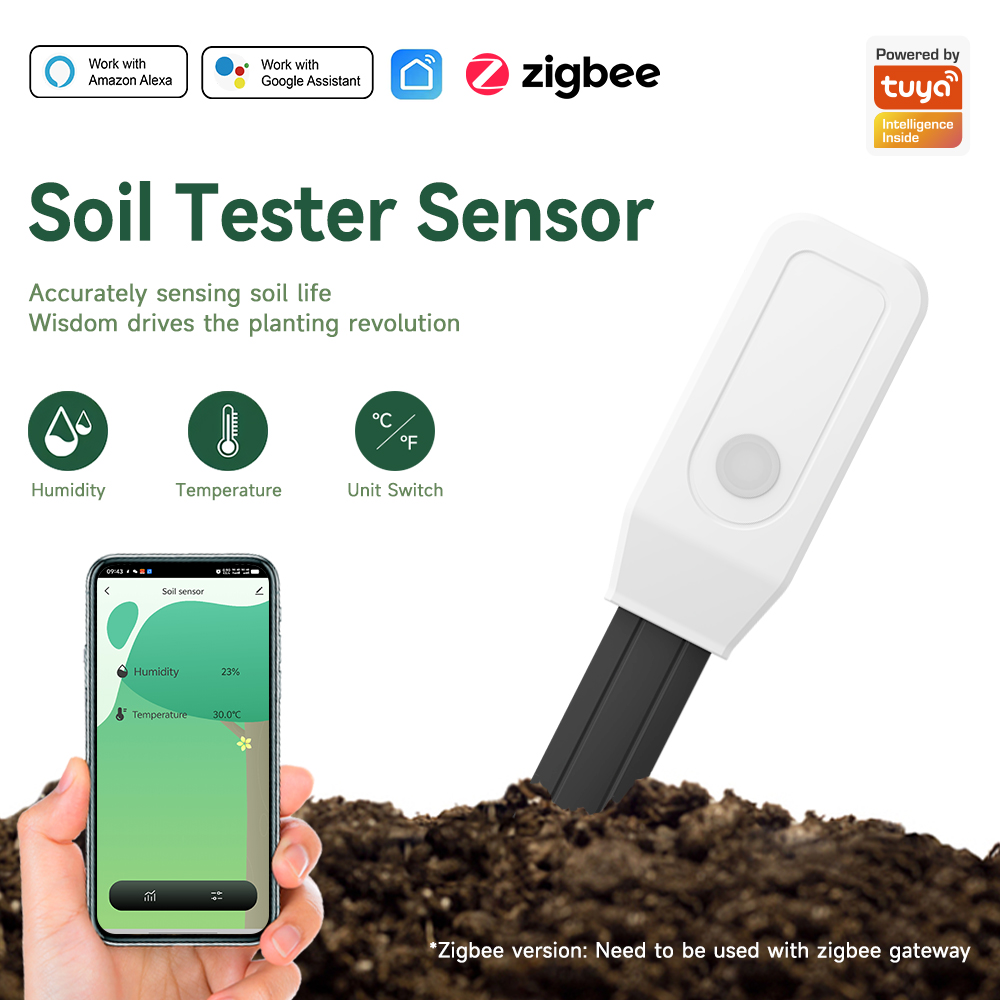 Smart Soil Tester Sensor, Zigb - Plant Monitor ulasan dan harga