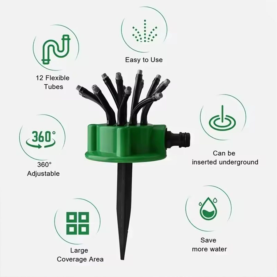 360° Automatic Rotating Garden - Automatic Watering ulasan dan harga