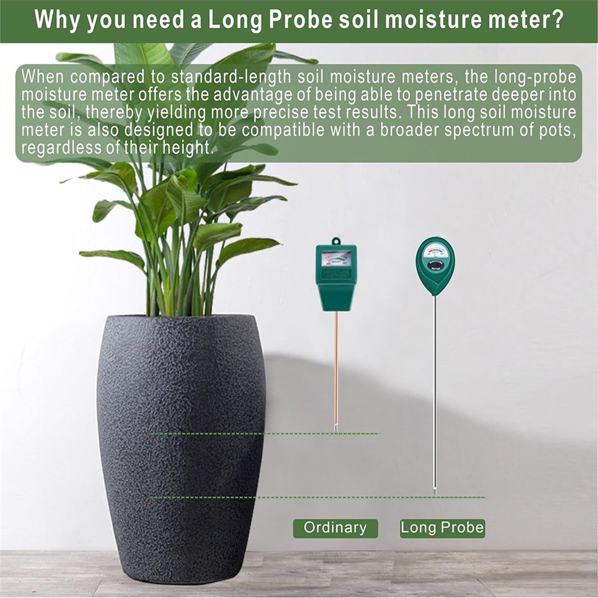 LNHF Long Probe Deep Use Soil  - Plant Sensor ulasan dan harga