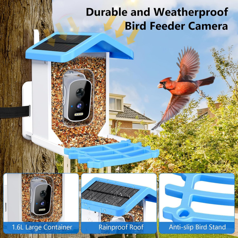 WiFi Smart Bird Feeder with Ca - Garden Camera ulasan dan harga